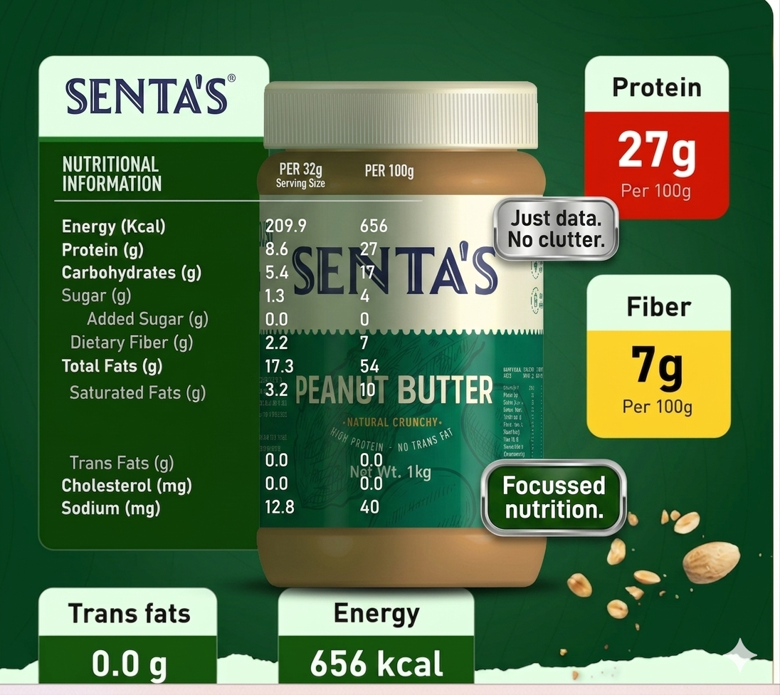 Natural Crunchy Peanut Butter 1 kg
